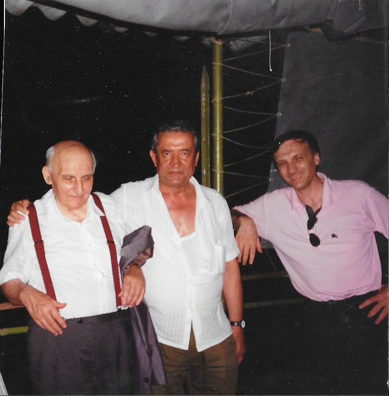 Boldrini con l'amico Widmer Brunetti ed il figlio Carlo Boldrini